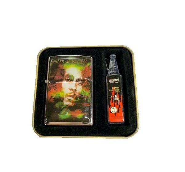 Zippo Style Lighter Set - Bob Marley F