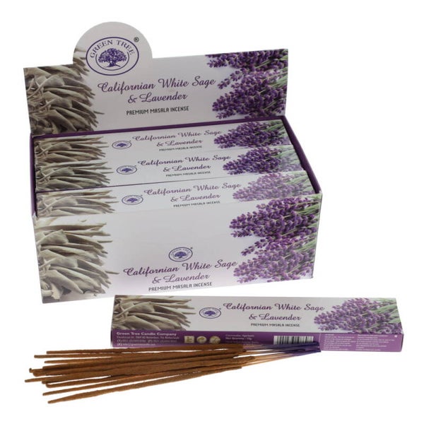 Incense: Green Tree Californian White Sage & Lavender 15gm