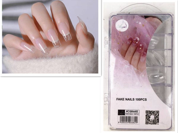 Fake Nails Clear 100pcs - CQ06682