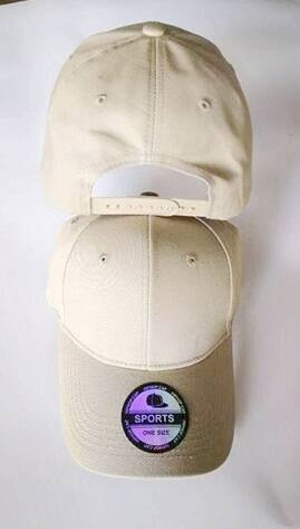 Baseball Cap Plain Cream - 1829F