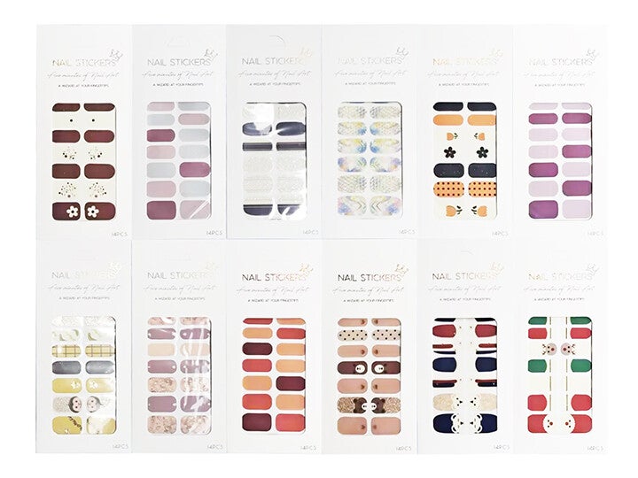 Nail Stickers 14pcs Ass - CS0965