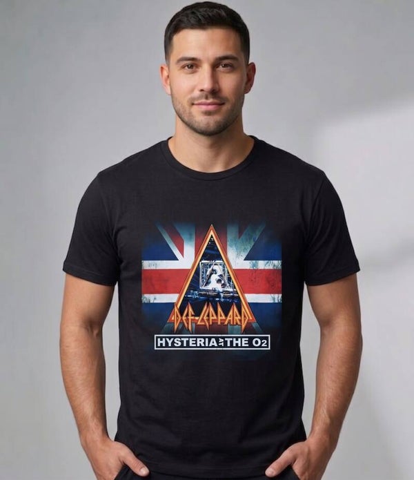 Def Leppard Hysteria At The O2 - Men's T-Shirt Regular 140gsm