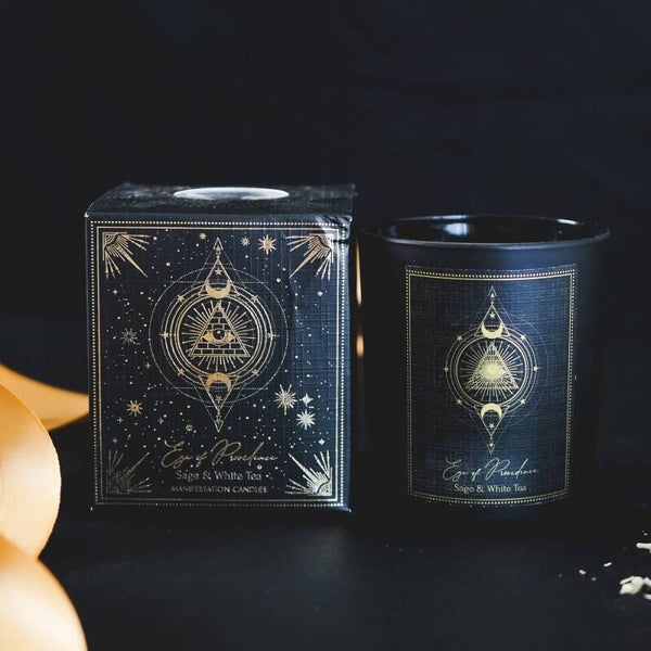 Eye of Providence Sage & White Tea Manifestation Candle 100gm