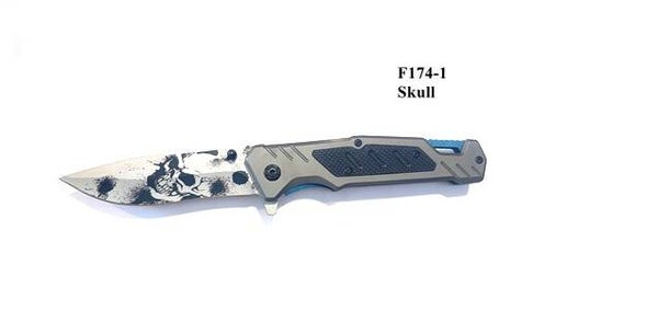 Pocket Knife - Browning - Skull Design (On Blade) - F174-1