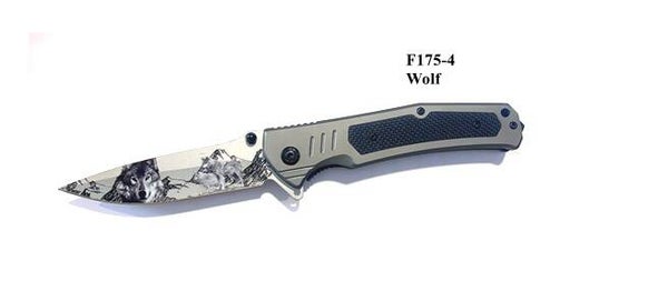Pocket Knife - Browning - Wolf Design (On Blade) - F175-4