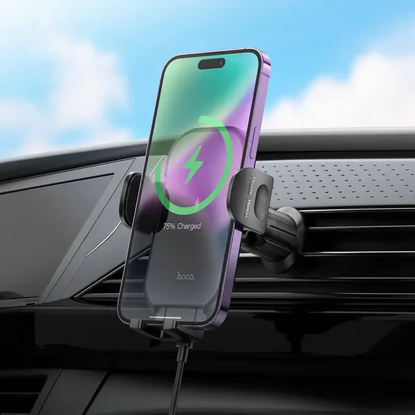 Hoco HW4 - Secure Air Vent Wireless Charging Car mount