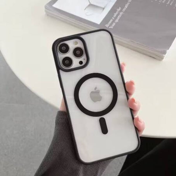 iPhone 15 Pro Hybrid TPU Magnetic MagSafe W/Stand Case