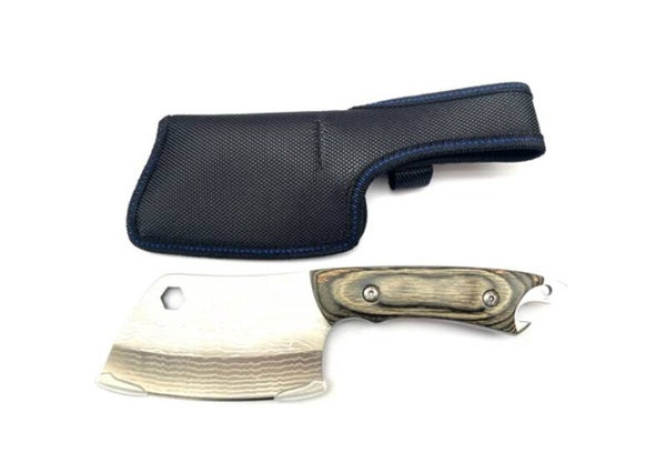 Axe Sanjia Survival Axe W/Bottle Opener Handle - Damascus Print Steel - K97C