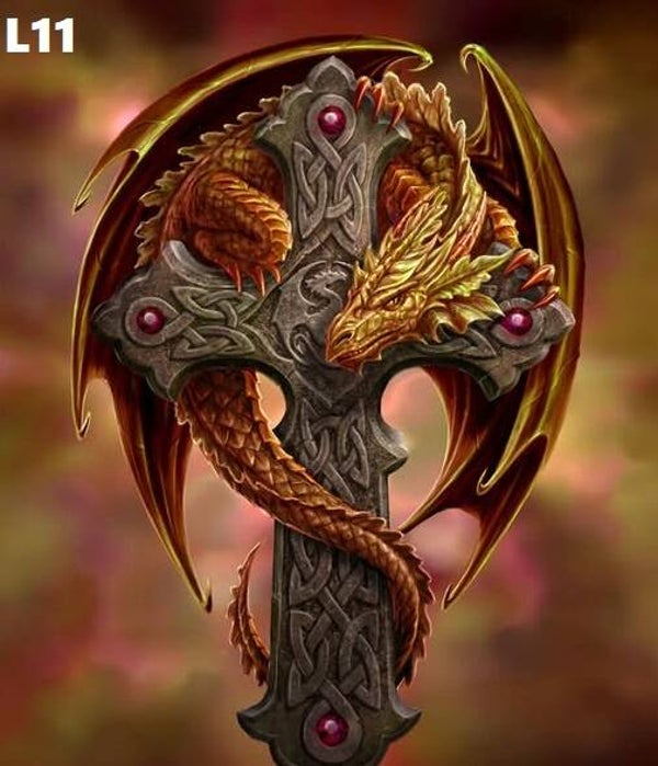 Tin Sign 40x30 L11 - Anne Stokes Woodland Guardian