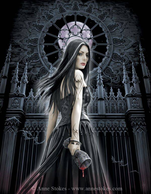 Tin Sign 40x30 L44 - Anne Stokes Gothic Siren