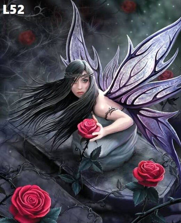Tin Sign 40x30 L52 - Anne Stokes Rose Fairy