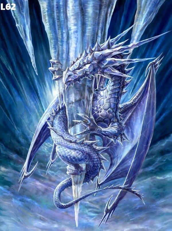 Tin Sign 40x30 L62 - Anne Stokes Ice Dragon