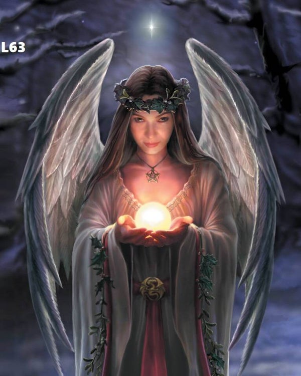 Tin Sign 40x30 L63 - Anne Stokes Yule Angel