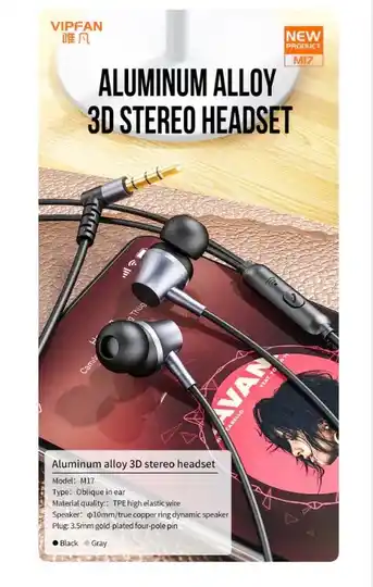 Vipfan Aluminium Alloy 3D Stereo Headset - M17