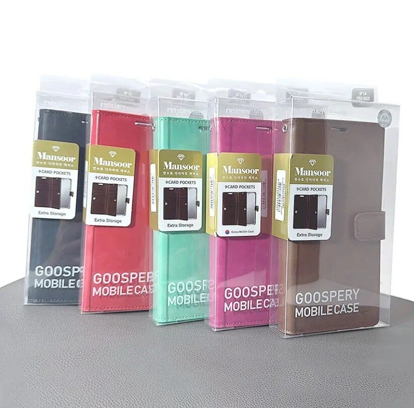 iPhone 17 Pro Max Goospery Mercury Mansoor Diary 9 Card Wallet