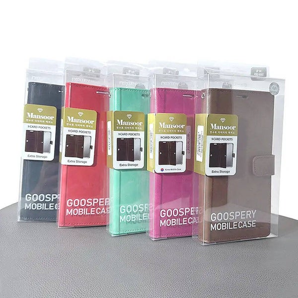 iPhone 16 Goospery Mercury Mansoor Diary 9 Card Wallet