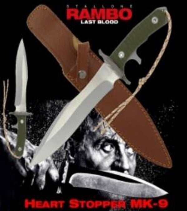 Hunting Knife Rambo V Last Blood Hunting Knife with Leather Sheathe - MK-9