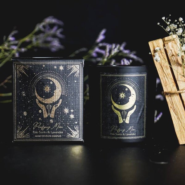 Purifying Moon Palo & Sandalwood Manifestation Candle 100gm