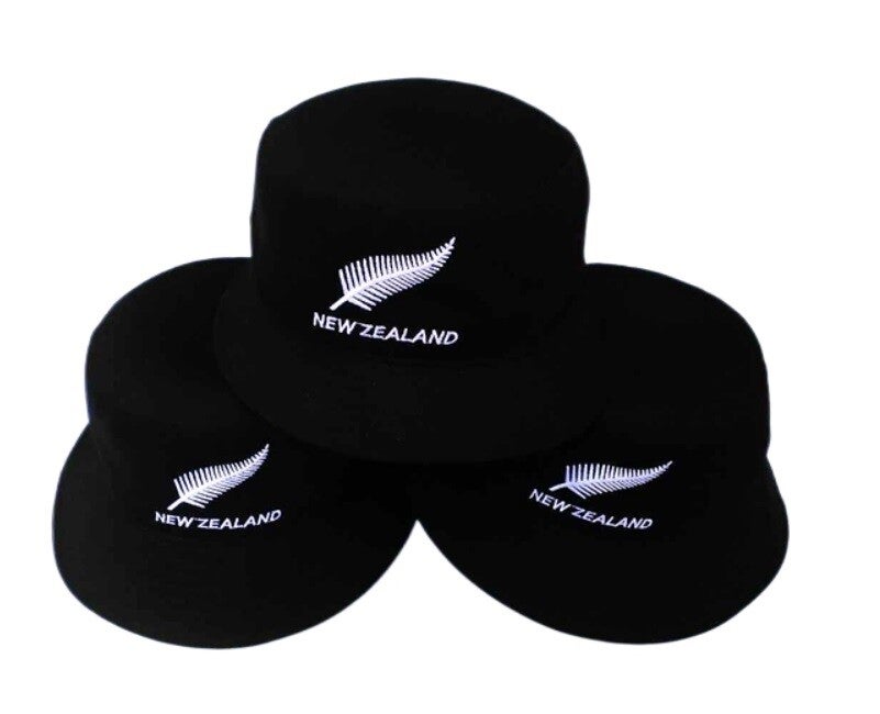 Bucket Hat New Zealand Black - BH014