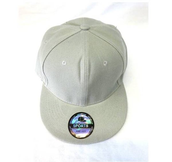 Snapback Cap Plain Grey - 054