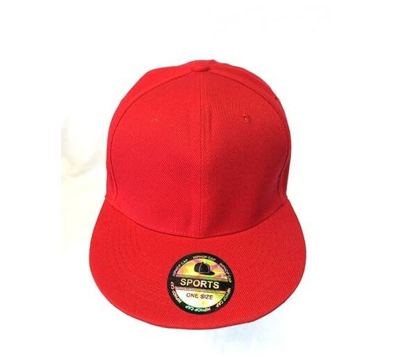 Snapback Cap Plain Red - 051