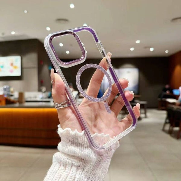 iPhone 16 Pro Max Trusmi Magsafe Sparkle Ring & Sparkle Bumper Case