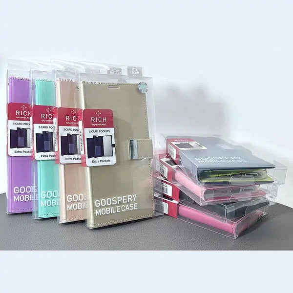 iPhone 14+/15+ Mercury Rich Diary 5 Card Wallet