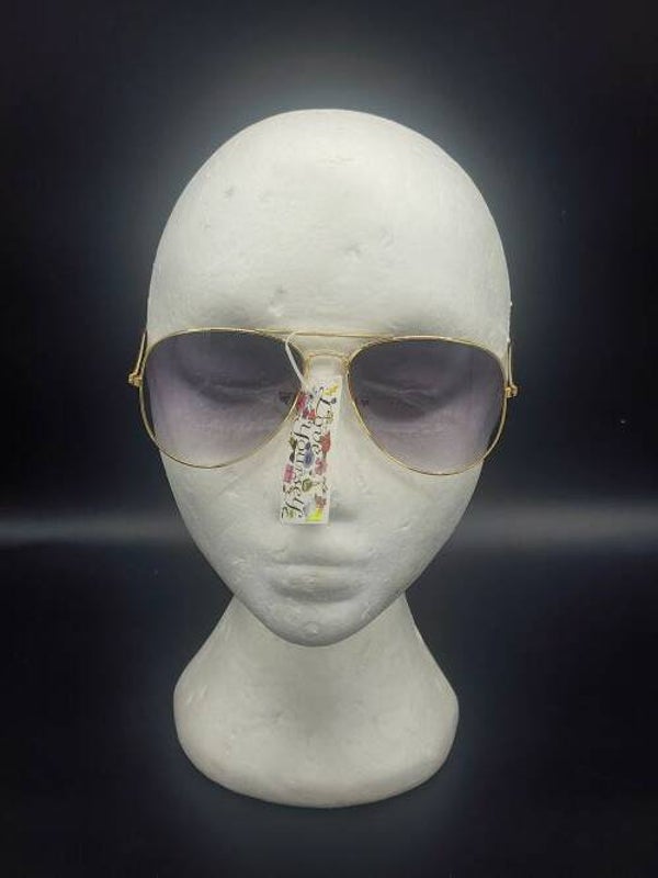 Unisex Aviator Gold Frame Sunglasses - SG1074
