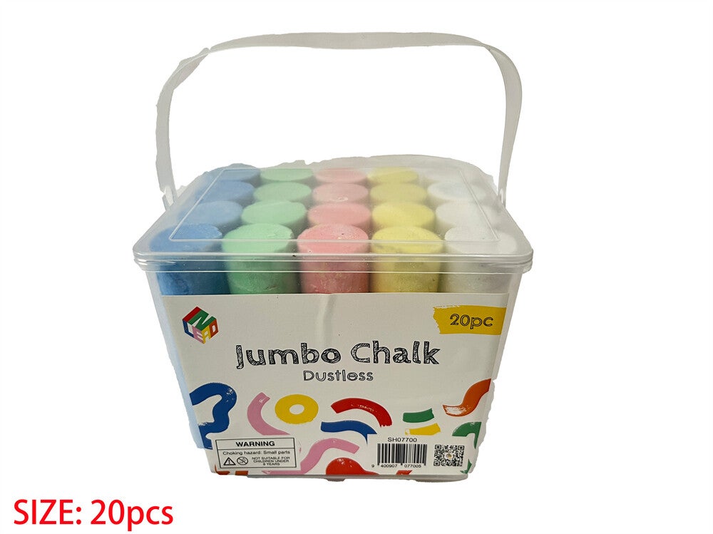 Jumbo Chalk Dustless 20pc - SH07700