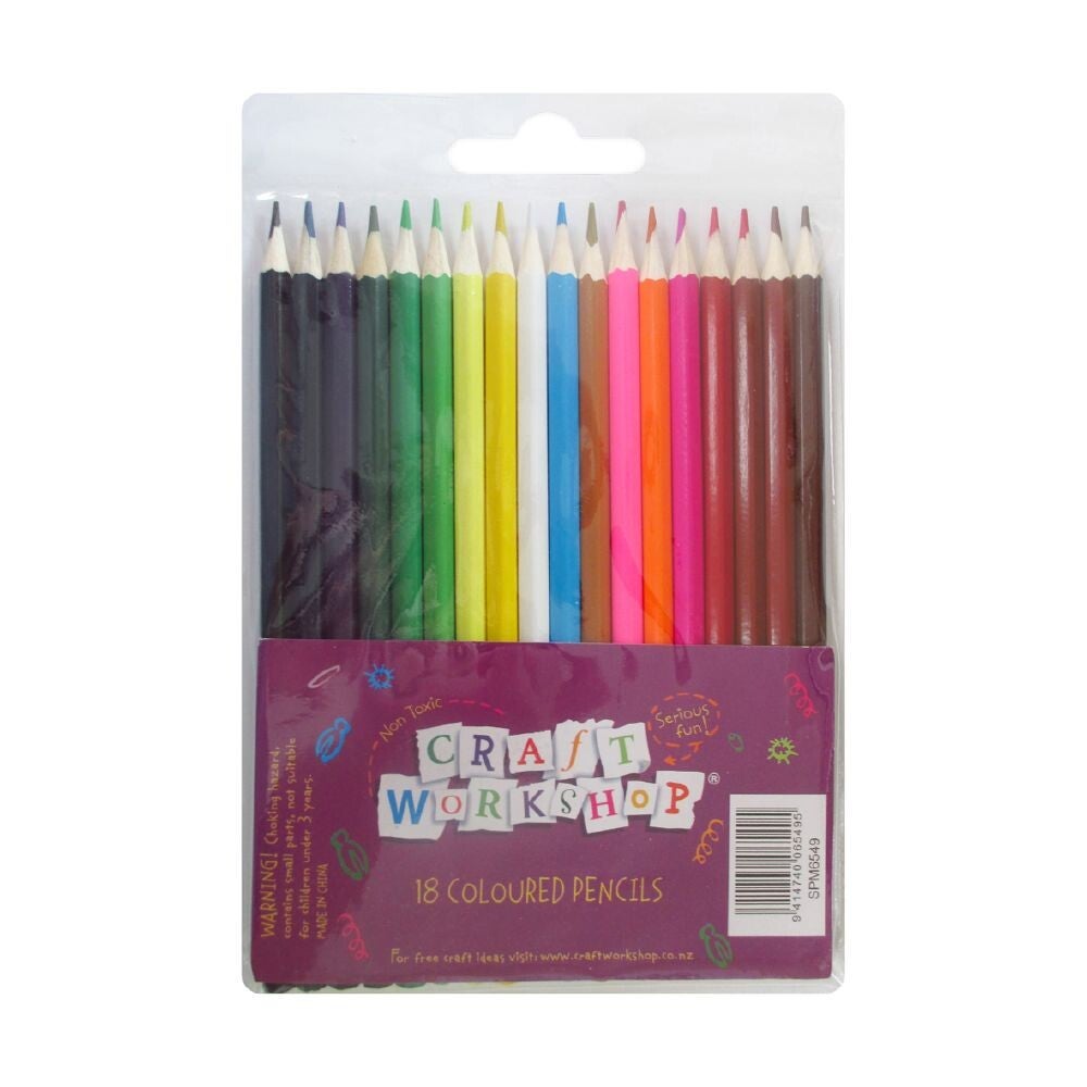 Craft Workshop 18 Coloured Pencils - SPM6549