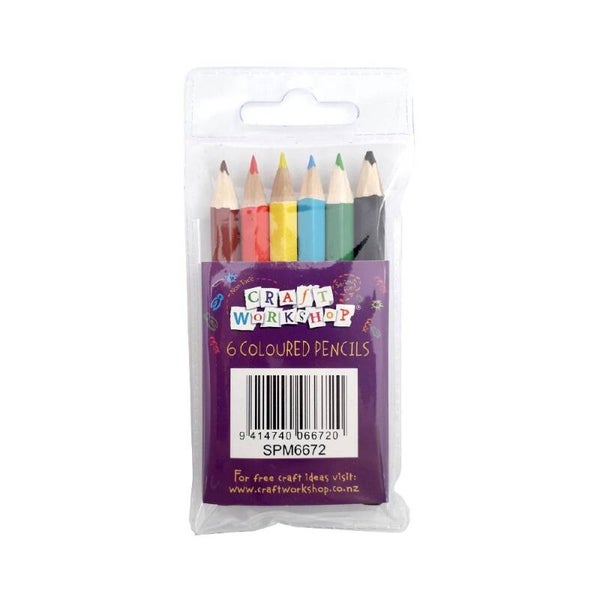 Craft Workshop 6 Coloured Pencils - SPM6672