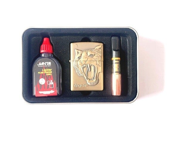 Zippo Style Set W/Filter & Fluid - Tiger - JT6227C-15
