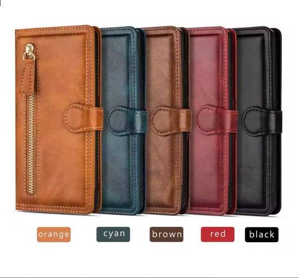 iPhone 15 5 Card Wallet + Zipper