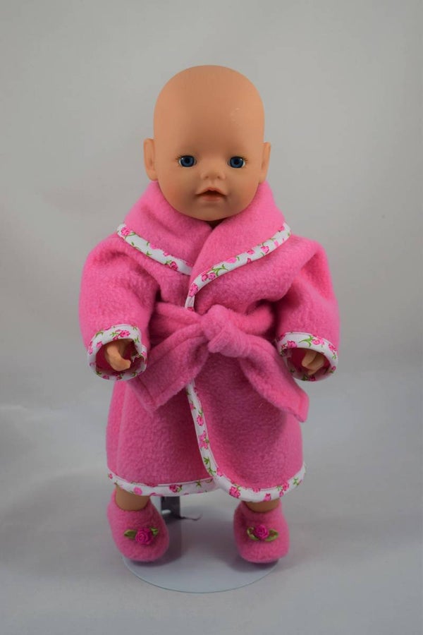 32275 Badjas en slofjes roze