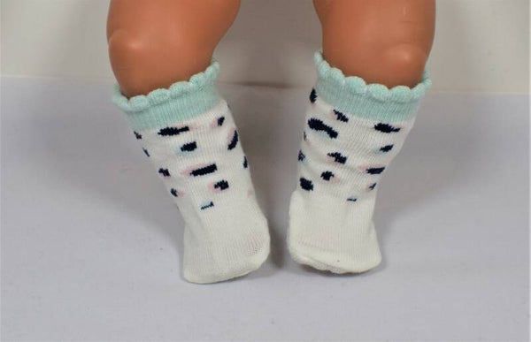 43873 Kniekousjes panter offwhite/mint