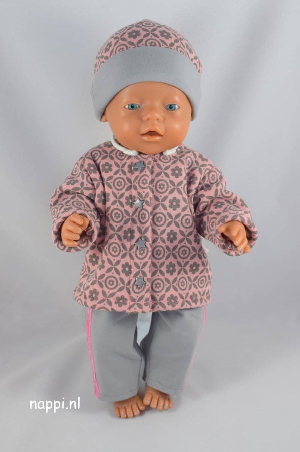 43544 Setje "soft" roze/grijs