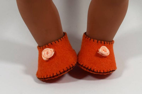 4362 Schoentjes van vilt, oranje