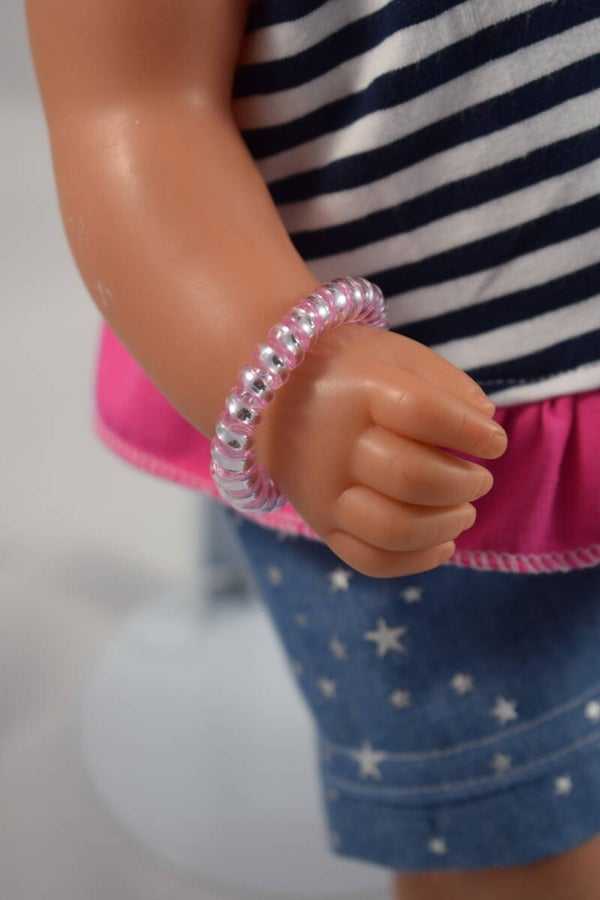 Armbandje voor pop 40-45 cm., in diverse kleuren