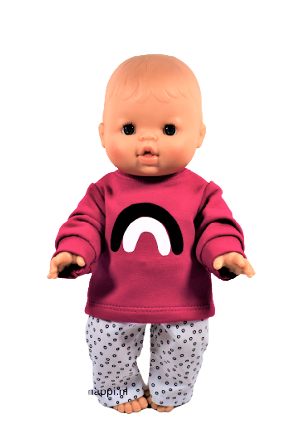 32413 Pyjama regenboog fuchsia