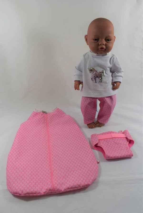 43796 Complete slaapset roze unicorn/bloemetjes