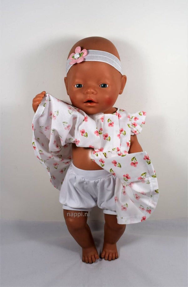 431012 Jurkje, bloomer en hoofdband flowers