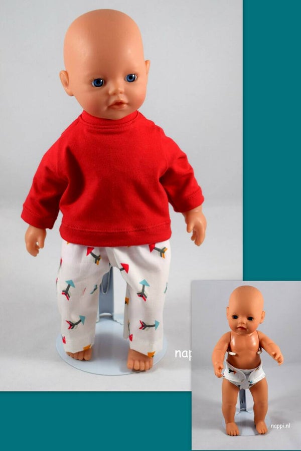 32231 Pyjama en luier pijlen, rood