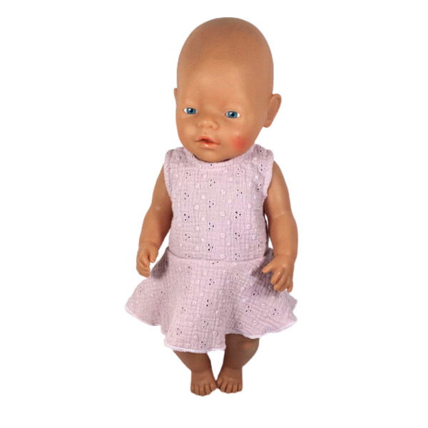 431284 Jurkje broderie oudroze