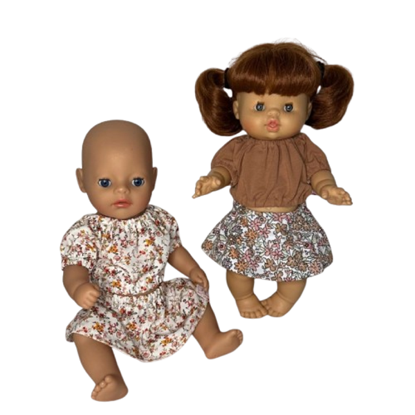 BBL0628 PREORDER Patroon crop top en rokje