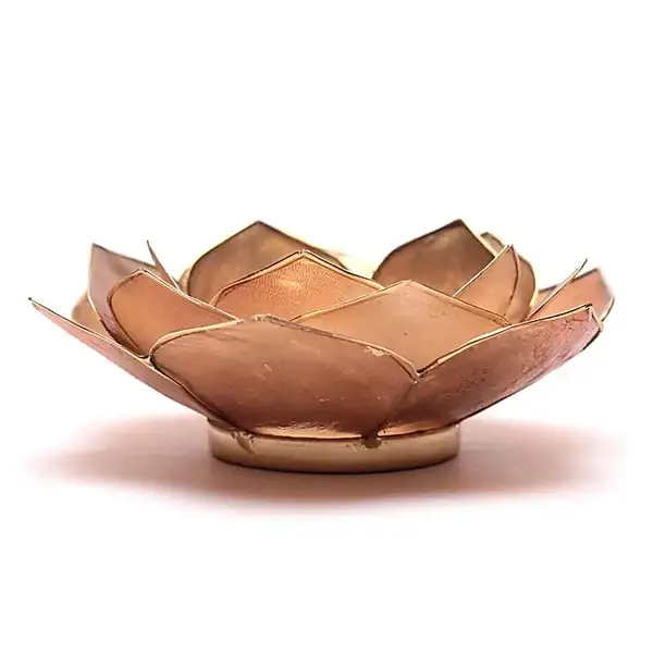Lotus sfeerlicht bladvorm smoked/beige goudrand