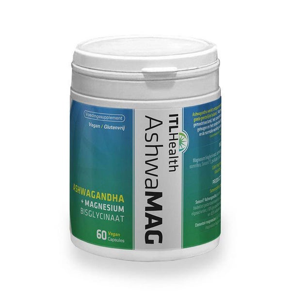 AshwaMAG Ashwagandha + Magnesium Bisglycinaat   60 capsules