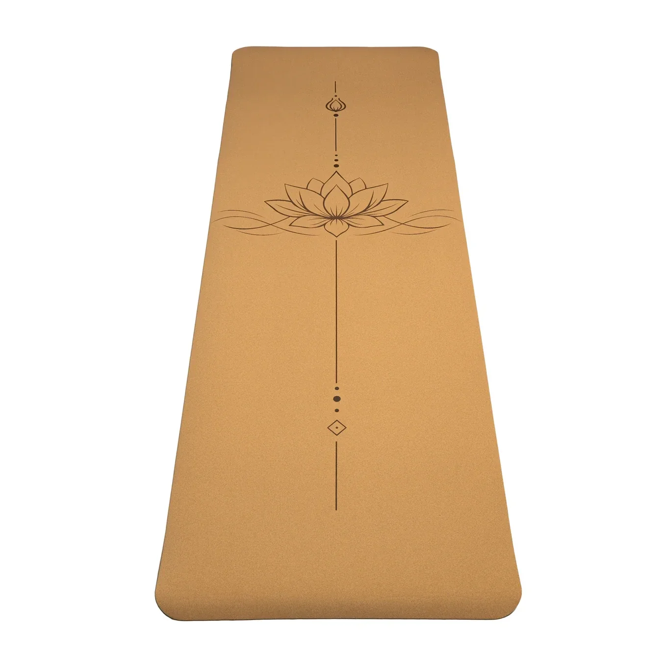 Yogi & Yogini Yogamat Cork / TPE lijnwerk Lotus