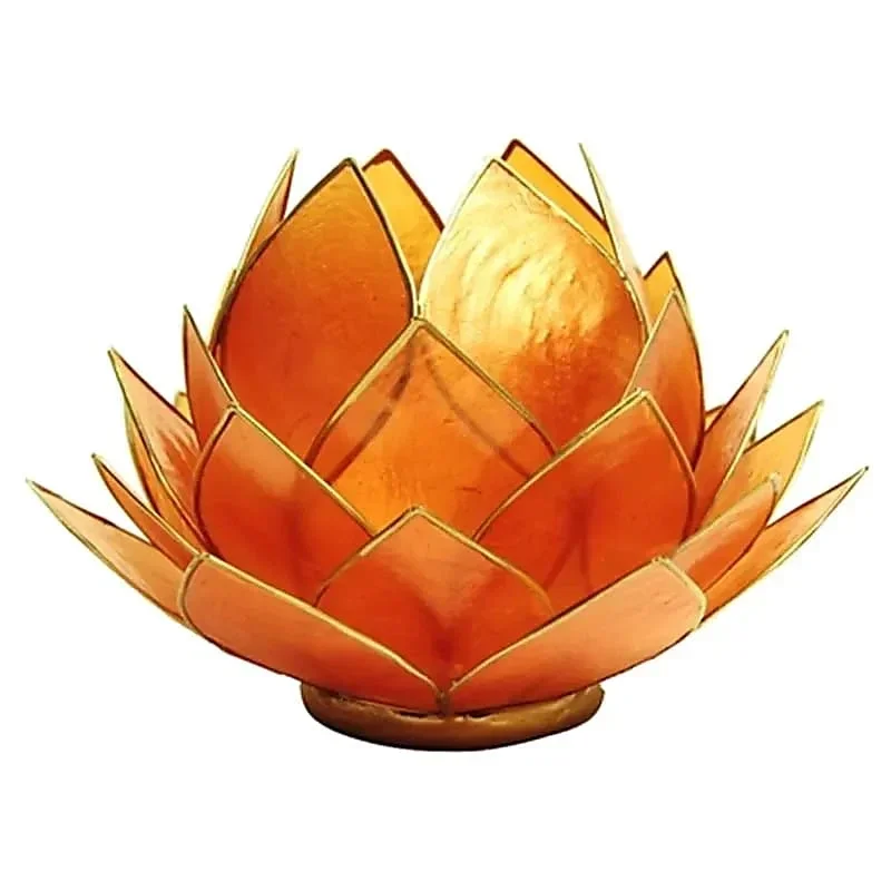 Lotus sfeerlicht  goudrand groot diverse kleuren
