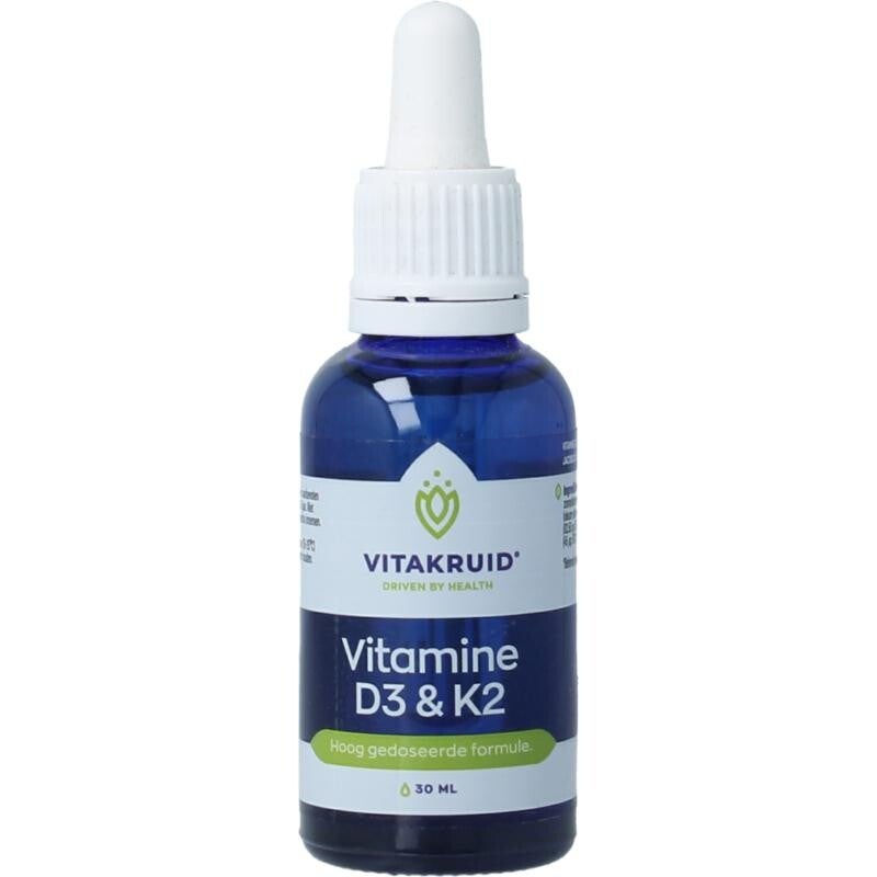 Vitakruid Vitamine D3 & K2 (MenaQ7) met druppelpipet 30ml