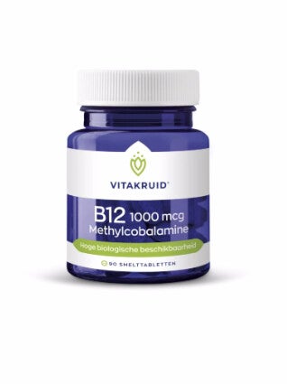 Vitakruid B12 1000 mcg Methylcobalamine 90 smelttabletten